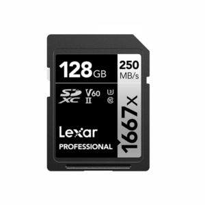 Memoria SD Lexar de 128GB 1667x V60