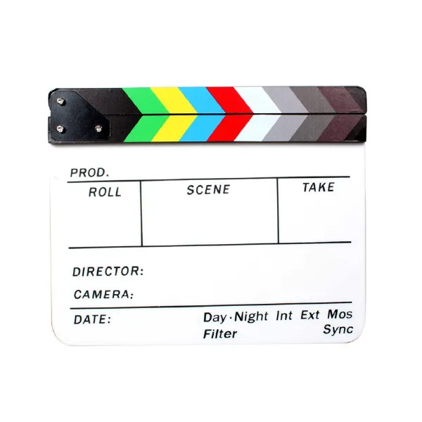 Claqueta Acrilica Magnetica para producciones Cine