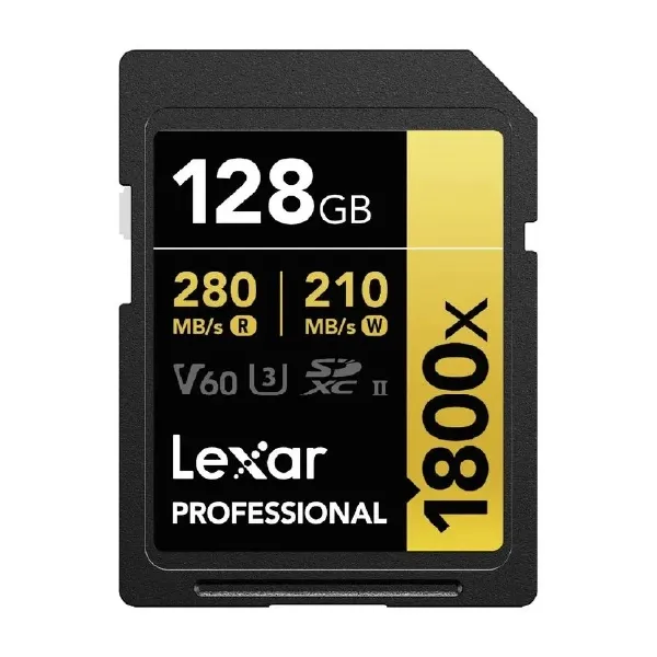 Lexar 128GB Memoria SD V60 de 280 MB/s
