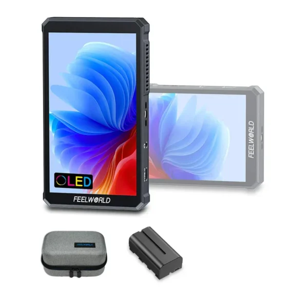 Feelworld PS6 Monitor de video de 5 pulgadas, 550 nits, OLED, vertical y horizontal, pantalla táctil 4K HDMI