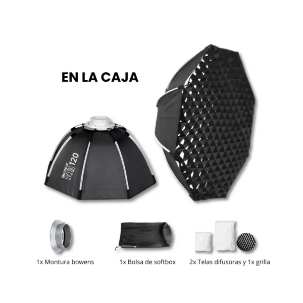 Contenido de la caja del k3 octabox 120cm