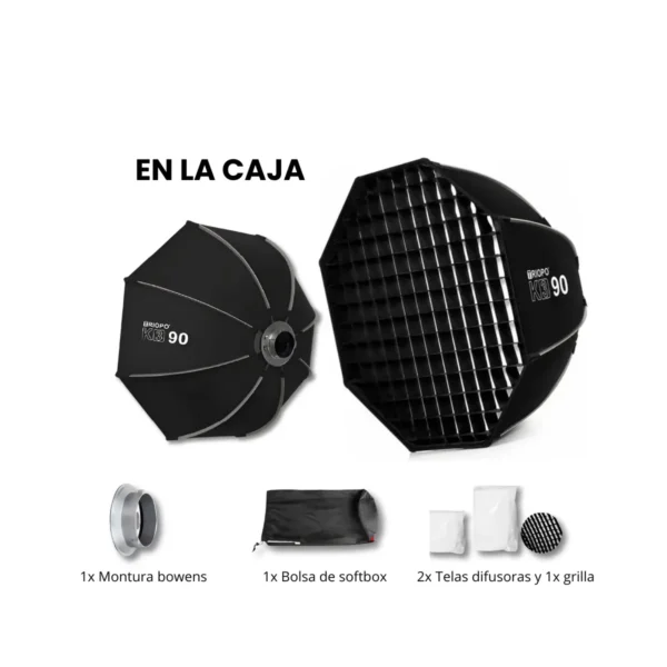 Contenido de la caja del k3 octabox 90cm