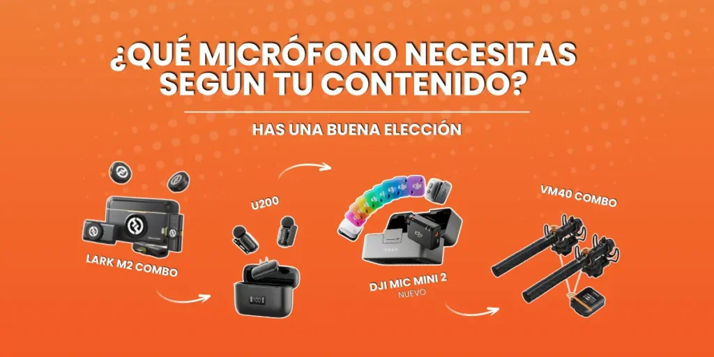 mejor micrófono para crear contenido micrófono para streaming micrófono para podcast micrófono para vlogs micrófono inalámbrico para creadores micrófono para entrevistas