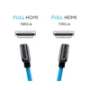 Cable HDMI Kondor Blue trenzado en espiral de color azul brillante