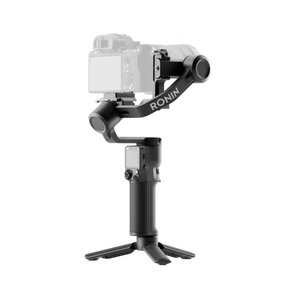 Gimbal de 3 ejes DJI RS 3 Mini mostrando su pantalla táctil de 1.4 pulgadas