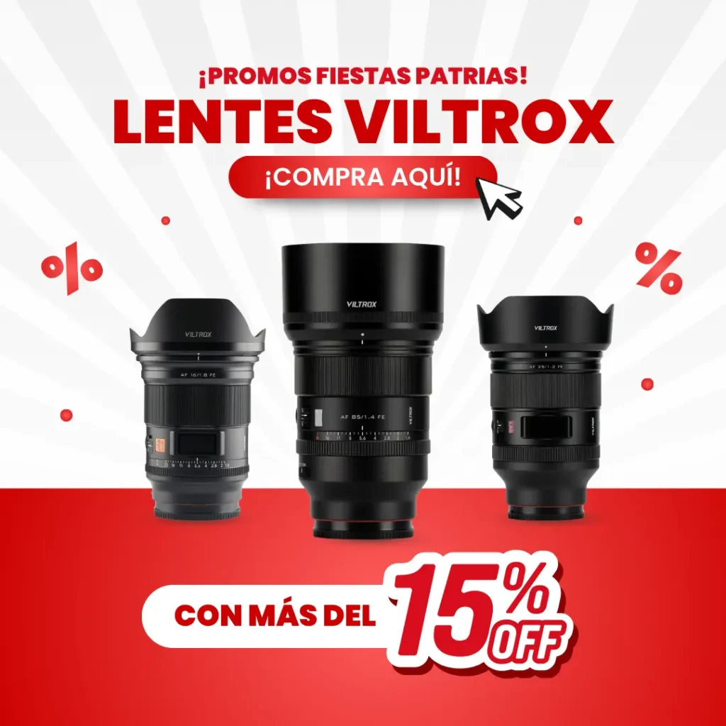 Portada lentes viltrox en promocion por fiestas patrias en vox media
