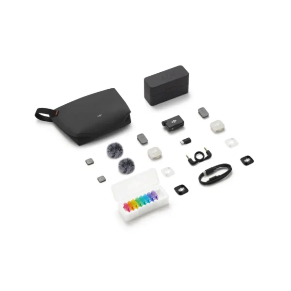 DJI Mic Mini 2S conectado a cámara mirrorless con receptor y cable 3.5 mm