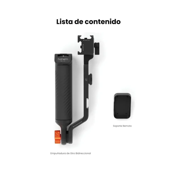 Hohem BH-01 en modo maletín para tomas a ángulo bajo con gimbal Hohem montado