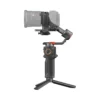 Hohem iSteady MT3 Pro en modo vertical con celular montado y luz CCT/RGB encendida