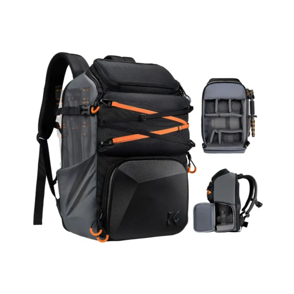 Mochila fotográfica K&F Concept KF13.180 Star Wander 03 de 25 litros con carcasa rígida en negro