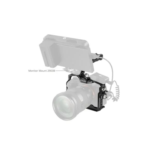 Asa superior del kit SmallRig 3668C con zapata fria para microfono o luz LED