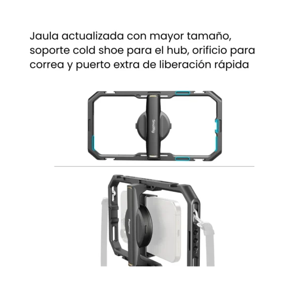 Kit de video SmallRig 4597 para celular con jaula magnetica y empunadura inalambrica