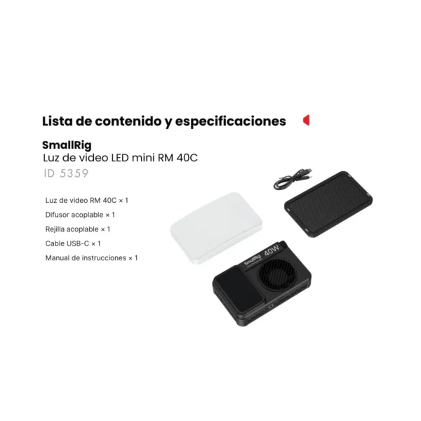 SmallRig RM 40C con difusor magnetico snap-on iluminando retrato