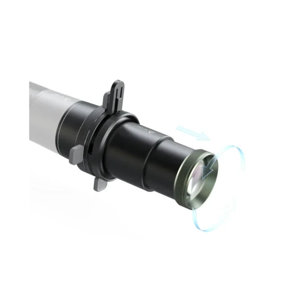SmallRig SP Air Spotlight 6376 montado en luz RF 20C con gobo metalico proyectando patron