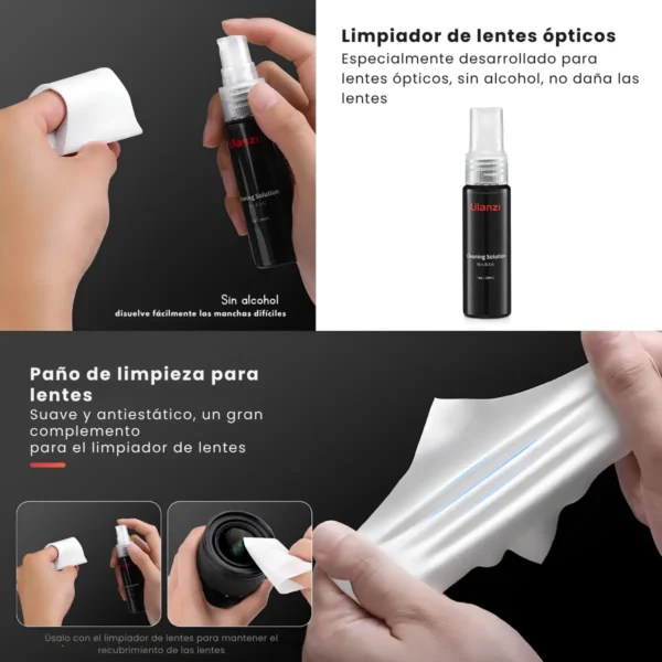Kit de limpieza Ulanzi EA01 de 10 en 1 con 67 piezas para cámaras y lentes