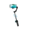 Estabilizador gimbal L9 de 3 ejes plegable con celular montado y trípode abierto