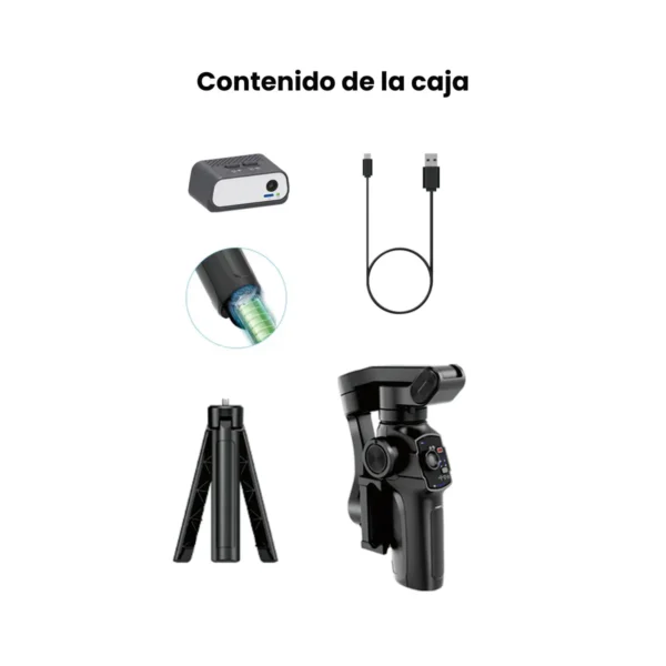 Gimbal L9 con barra extensible de 17 cm para selfies y tomas aéreas