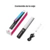 Ulanzi FOLD15 montado en un trípode iluminando un set de grabación