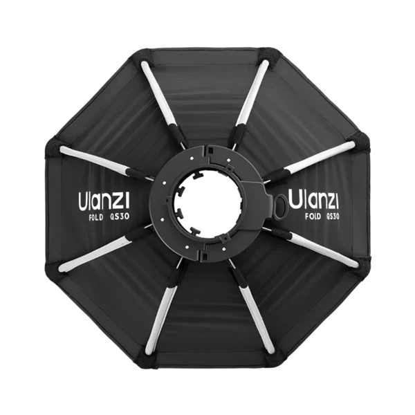 Montura mini Bowens del softbox Ulanzi QS30 vista desde atrás