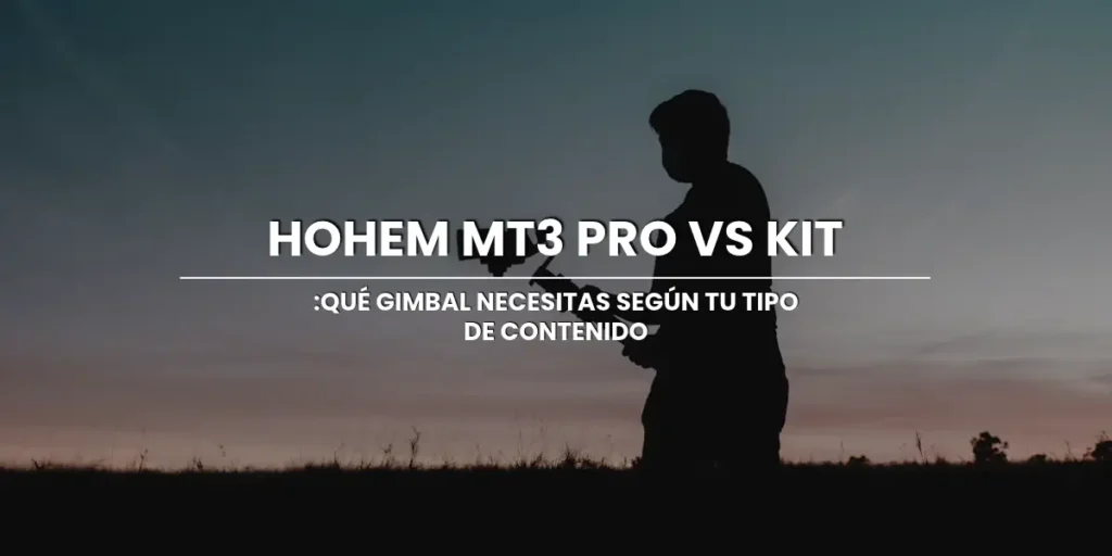 Creador de contenido usando gimbal para grabar vlog en exteriores