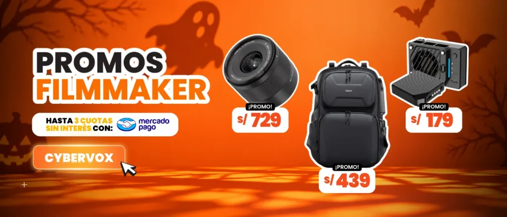 Promociones para filmsmakers, lentes, mochilas y accesorios con descuento