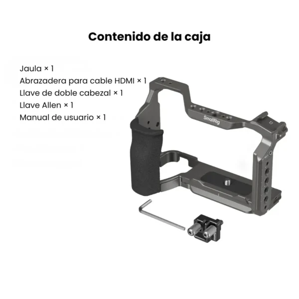SmallRig 5060 HawkLock jaula de aluminio para Sony α6700 color negro