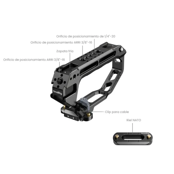 Clamp NATO del SmallRig 5661 para montaje rápido sin herramientas