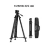 SmallRig AD14 plegado a 87 cm junto a estuche de transporte